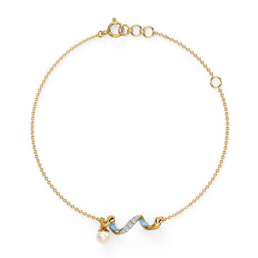 Azure Twirl Pearl Bracelet