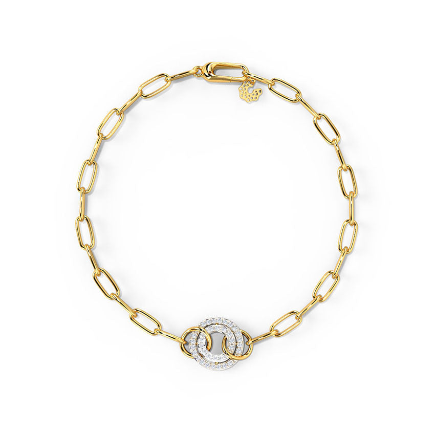 Entwined Links Diamond Bracelet