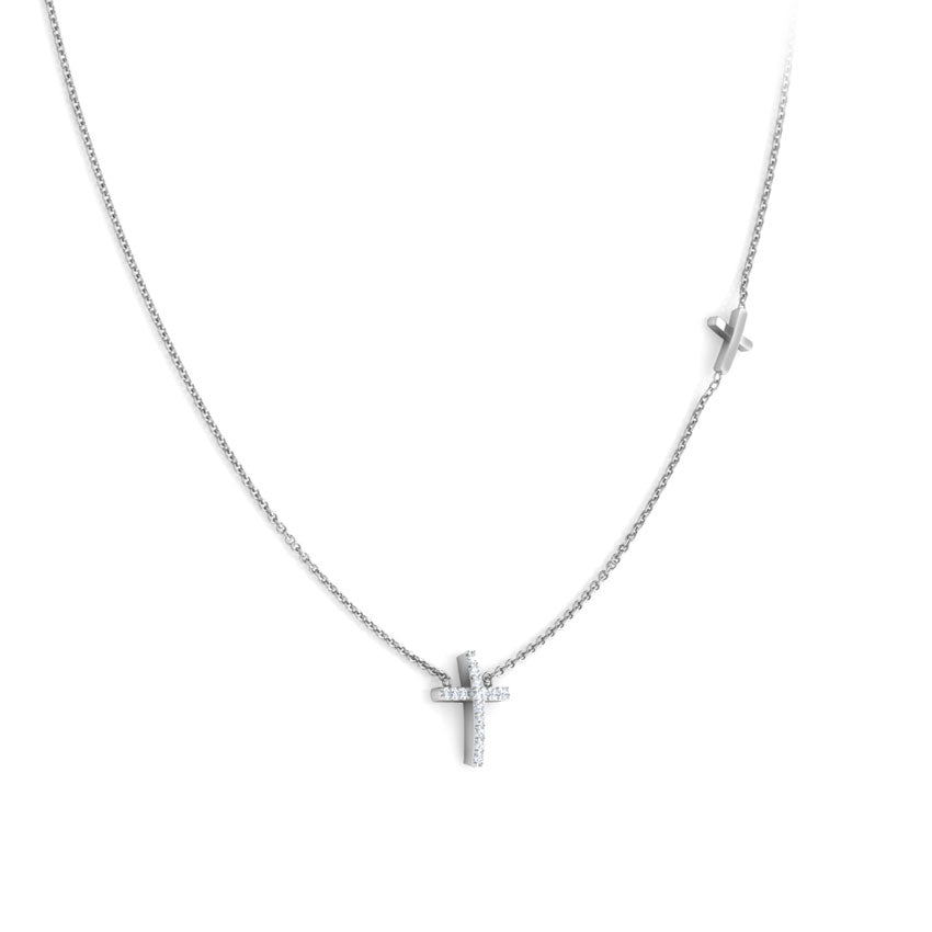 Cross of Jesus Diamond Necklace
