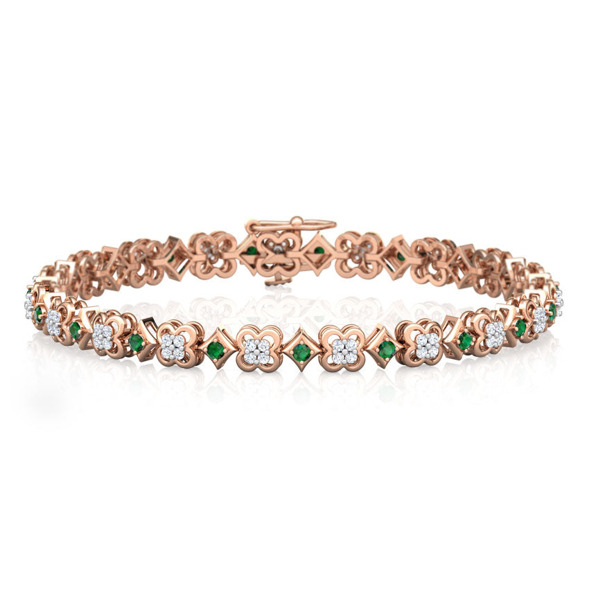 Radiant Floret Diamond Tennis Bracelet