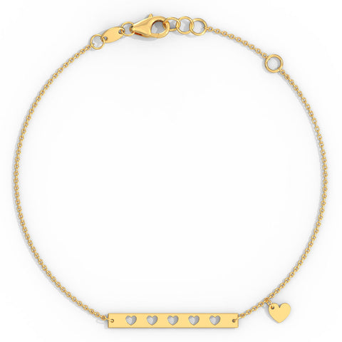 Minimalistic Love Gold Bracelet