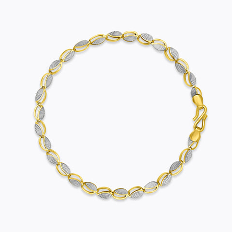 Irune Leaf 22KT Gold Bracelet
