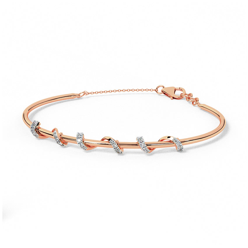 Ribbon Twist Diamond Bracelet