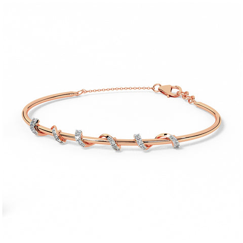 Ribbon Twist Diamond Bracelet