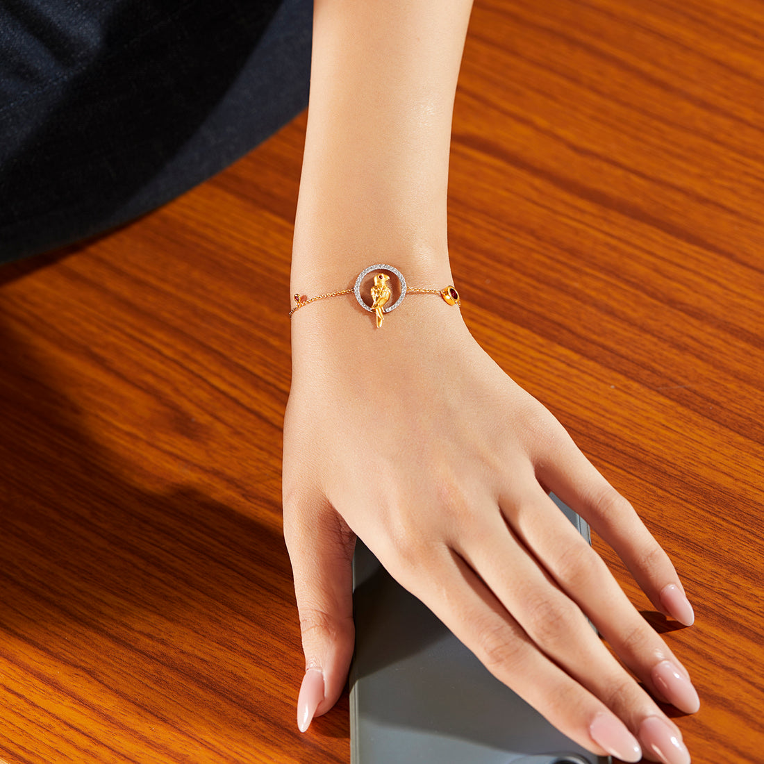 Delightful Parrot Gemstone Bracelet