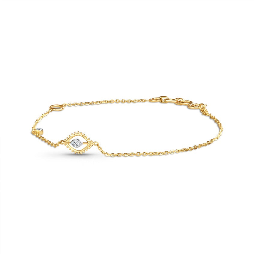 Beaded Petal Diamond Bracelet