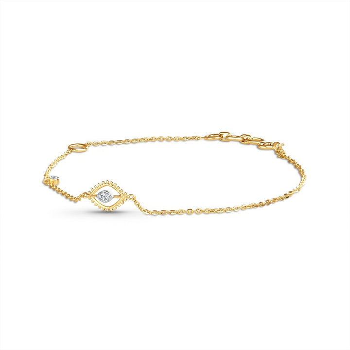 Beaded Petal Diamond Bracelet