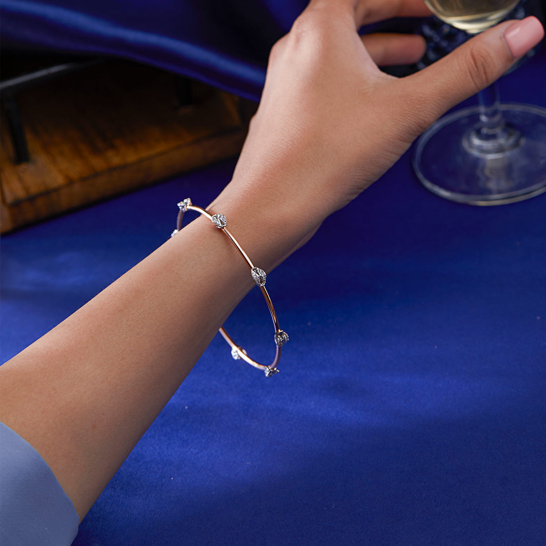 Glamorous Ornate Diamond Bangle