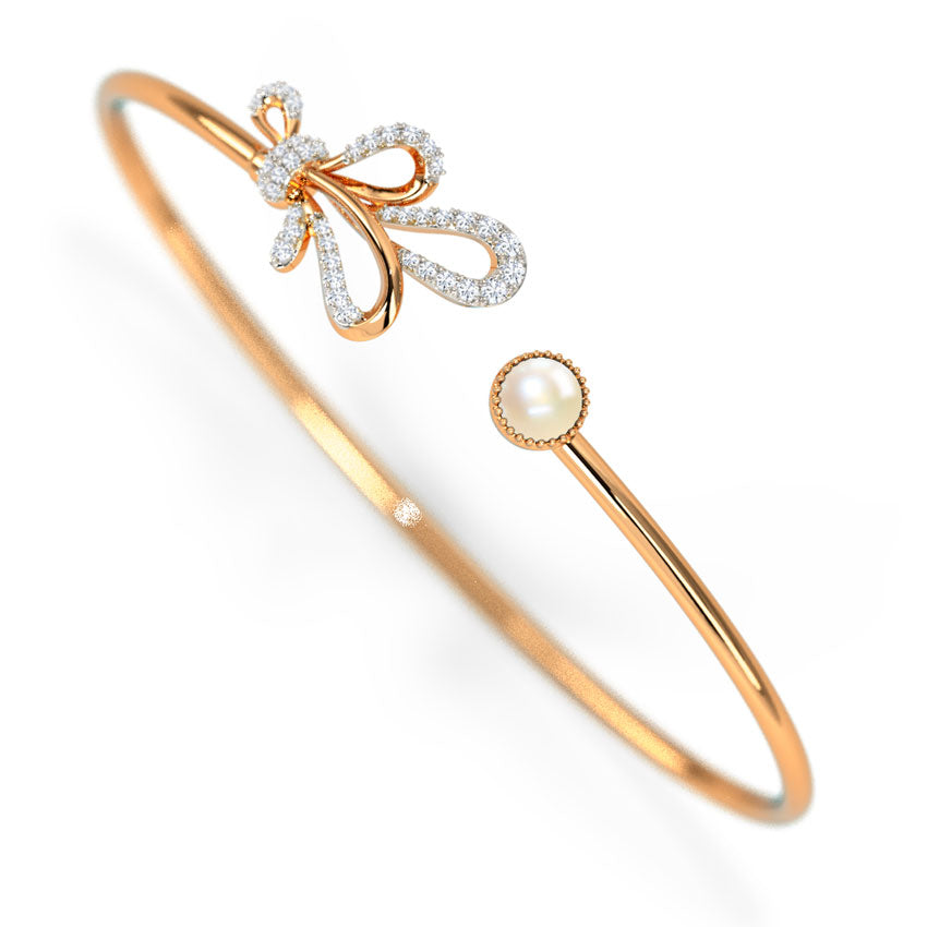 Ribbon Knot Pearl Bracelet