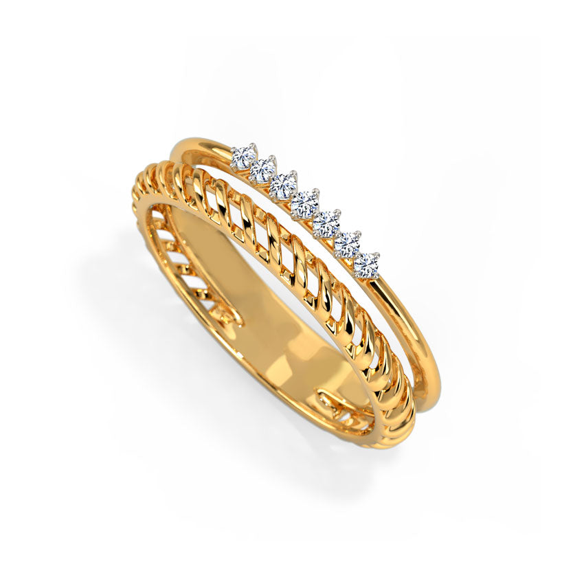 In Line Diamond Band