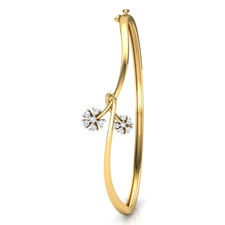 Interwined Flower Diamond Bracelet