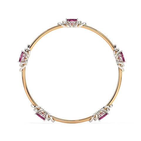 Charming Blush Gemstone Bangle