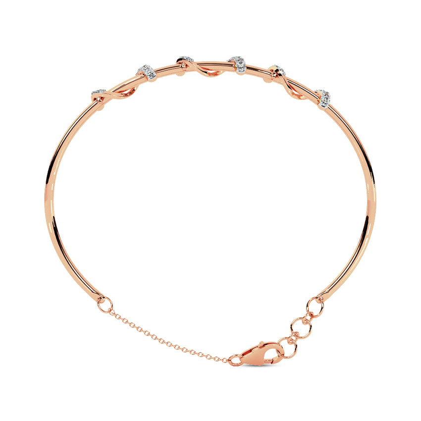 Ribbon Twist Diamond Bracelet