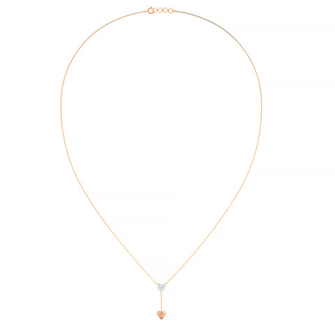 Hearts Diamond Lariat Necklace