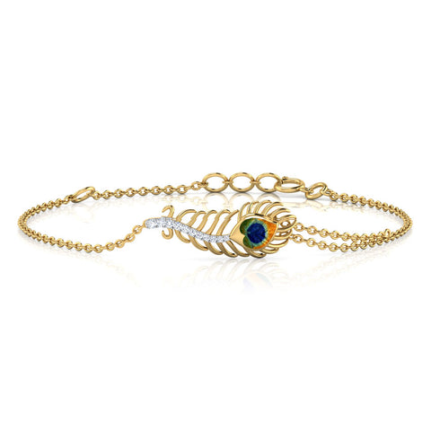 Peacock Feather Diamond Bracelet