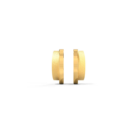 Duo Delights Gold Hoop Earrings