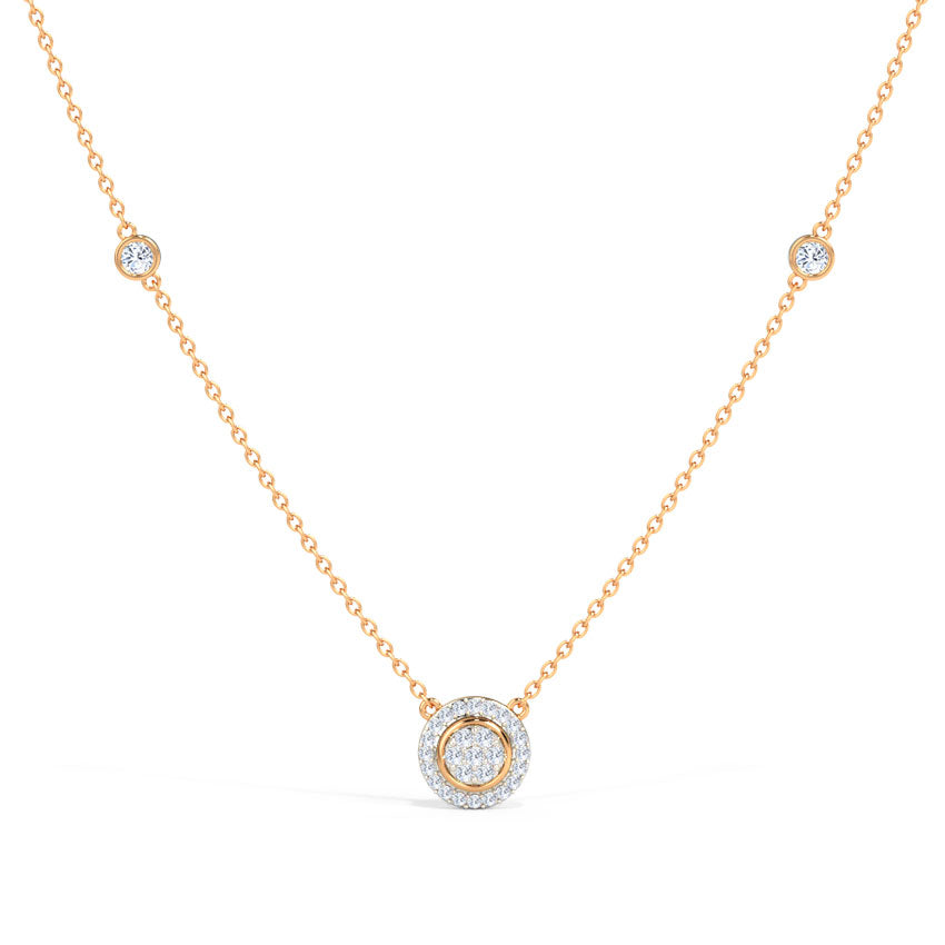 Halo Circlet Diamond Necklace