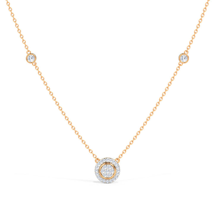 Halo Circlet Diamond Necklace