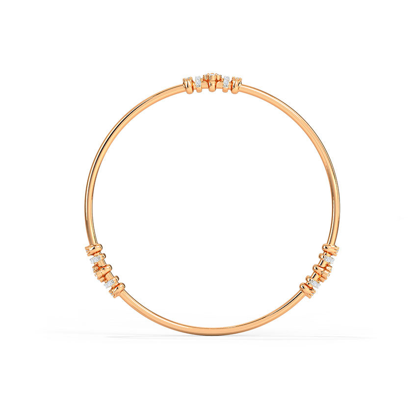 Glinting Clover Diamond Bangle