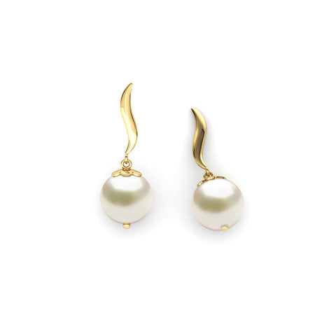 Snow Drop Pearl Drop Earrings