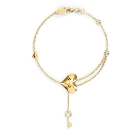 Admire Love Lock Gold Bracelet