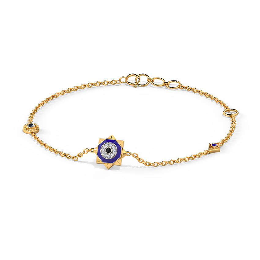Starry Evil Eye Gemstone Bracelet