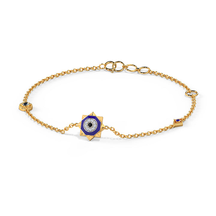 Starry Evil Eye Gemstone Bracelet