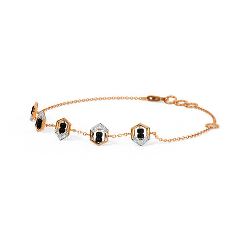 Hexa Encase Diamond Mangalsutra Bracelet