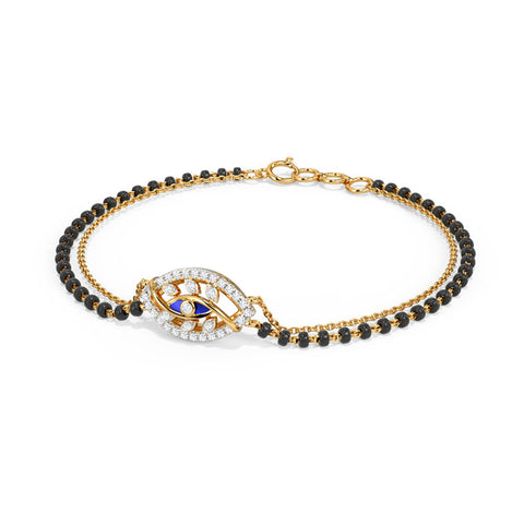 Kamya Evil Eye Diamond Mangalsutra Bracelet