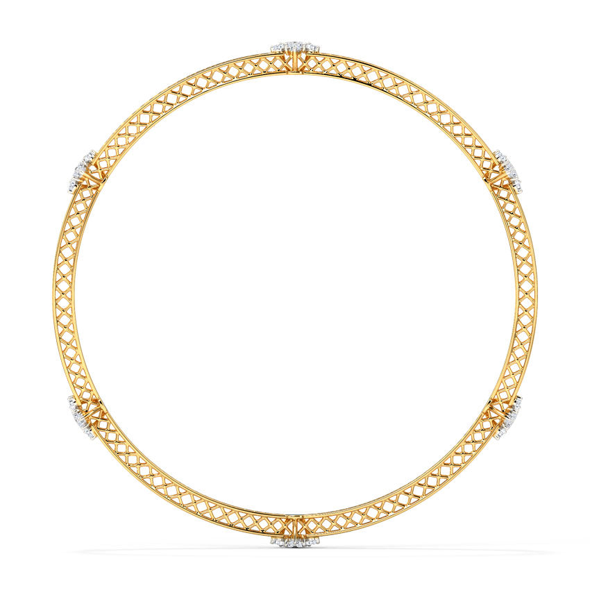 Blossom Mesh Diamond Bangle