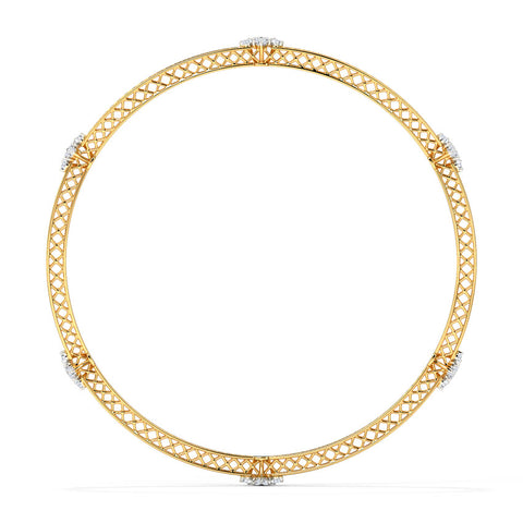 Blossom Mesh Diamond Bangle