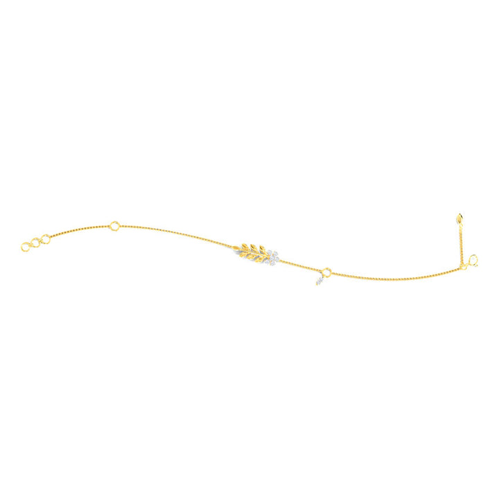 Dainty Fern Diamond Bracelet