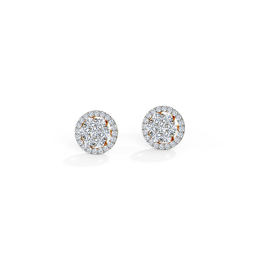 Carol Seven Stone Diamond Stud Earrings