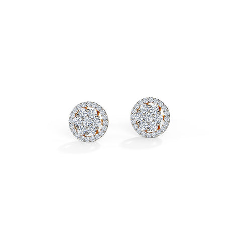 Carol Seven Stone Diamond Stud Earrings