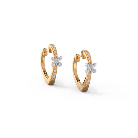 Flutter Essence Diamond Hoop Earrings