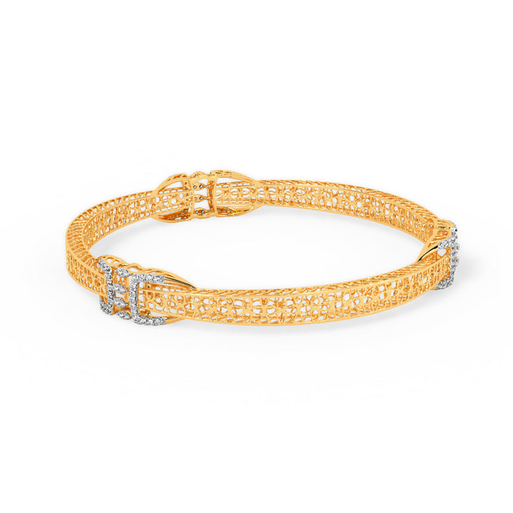 Radiant Weave Diamond Bangle