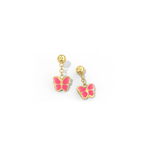 Butterfly Flutter Kids Gold Stud Earrings