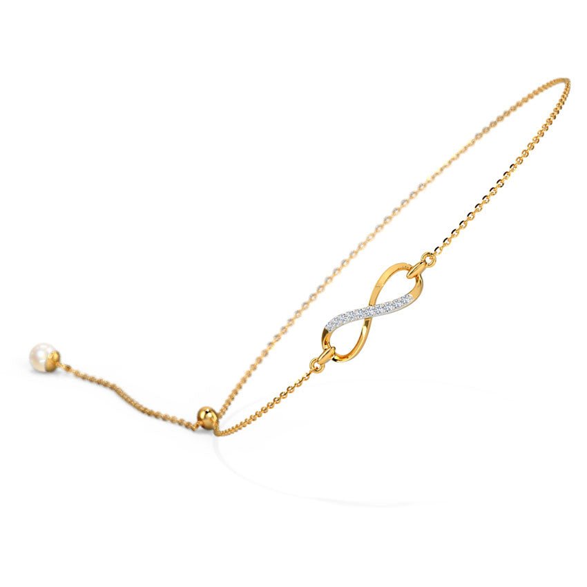 Infinity Adjustable Pearl Bracelet