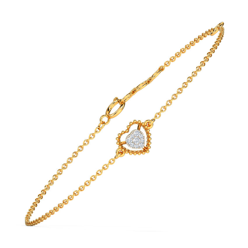 Classic Shining Heart Diamond Bracelet