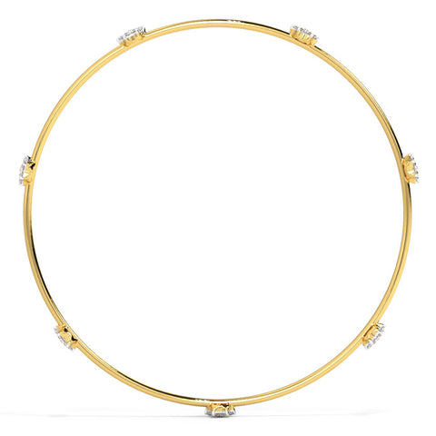 Vera Floral Diamond Bangle