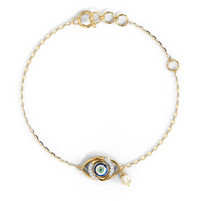 Modish Evil Eye Pearl Bracelet