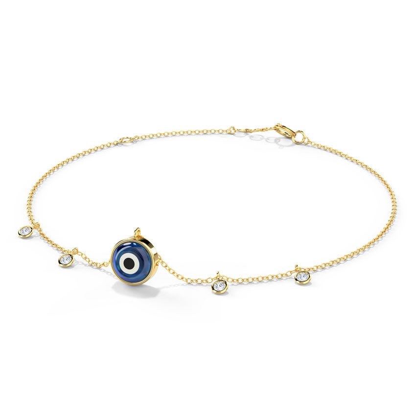 Dewdrops Evil Eye Gemstone Bracelet