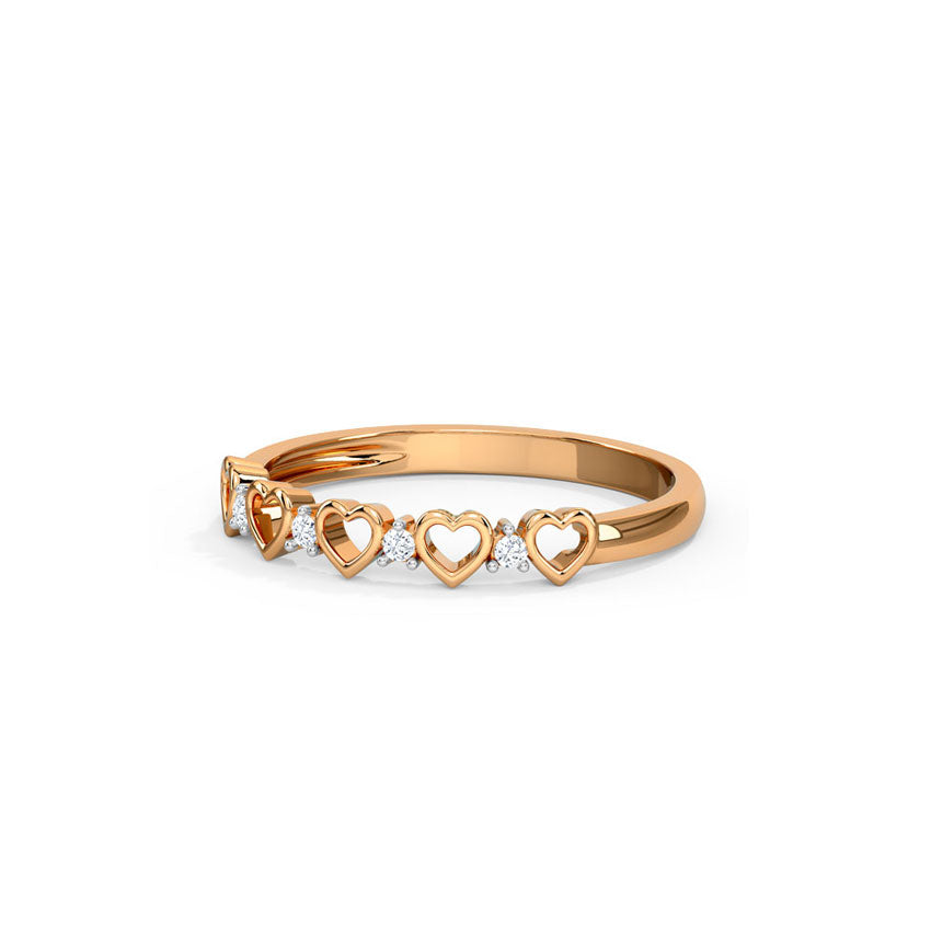 Glowing Heart Diamond Band