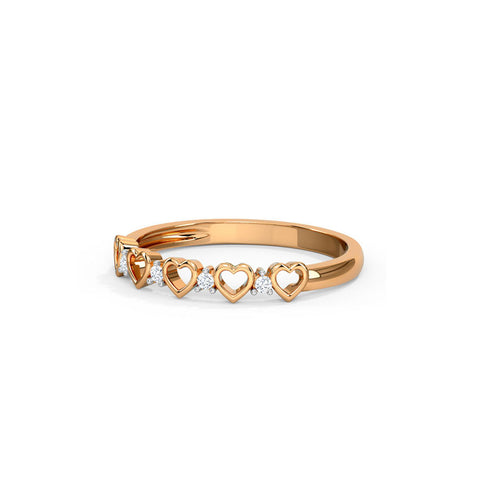 Glowing Heart Diamond Band