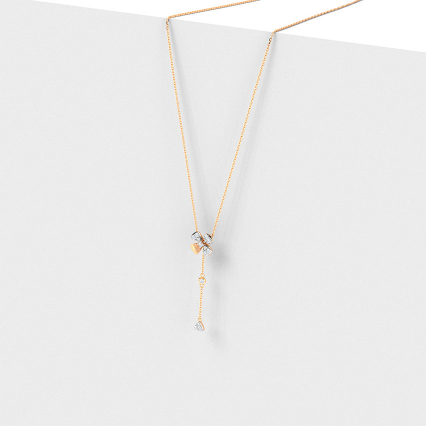 Floral Lariat Diamond Necklace