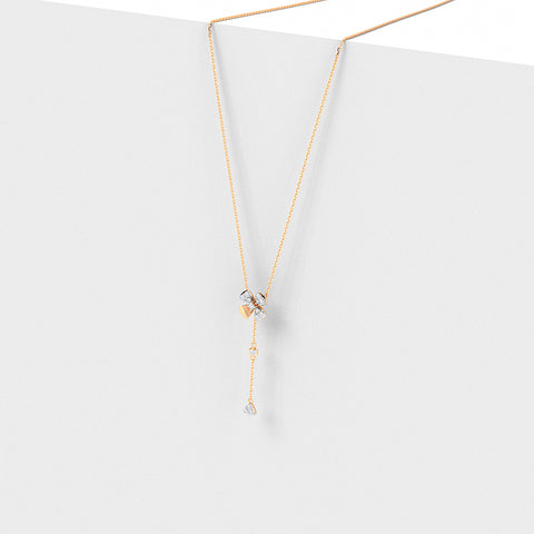 Floral Lariat Diamond Necklace