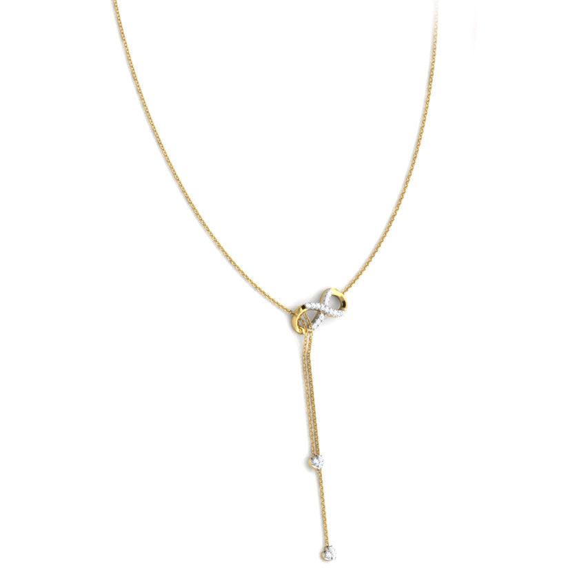 Infinity Love Lariat Diamond Necklace