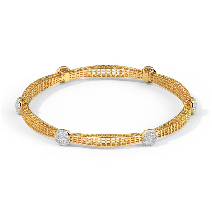 Mesh Cluster Diamond Bangle