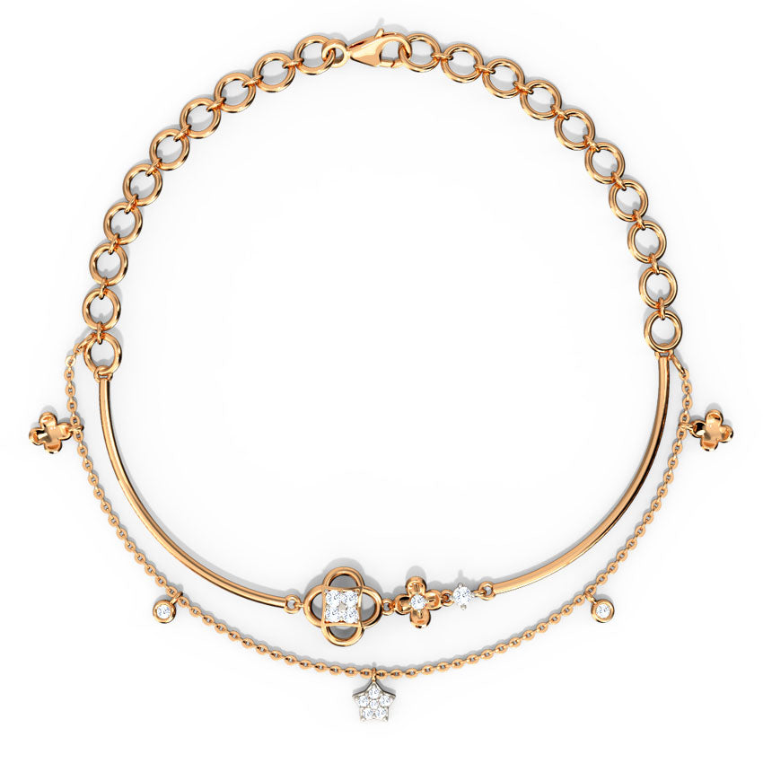 Glinting Clover Diamond Bracelet