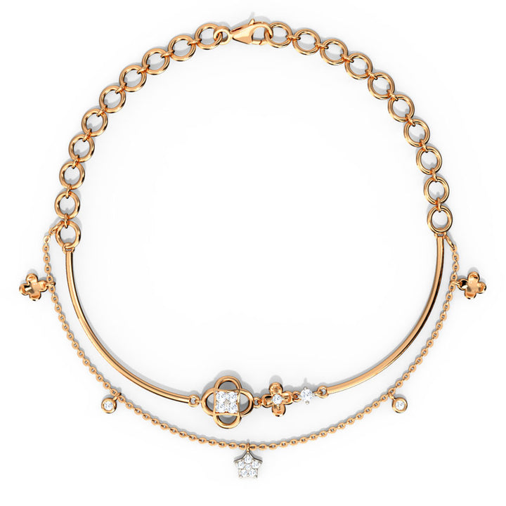 Glinting Clover Diamond Bracelet